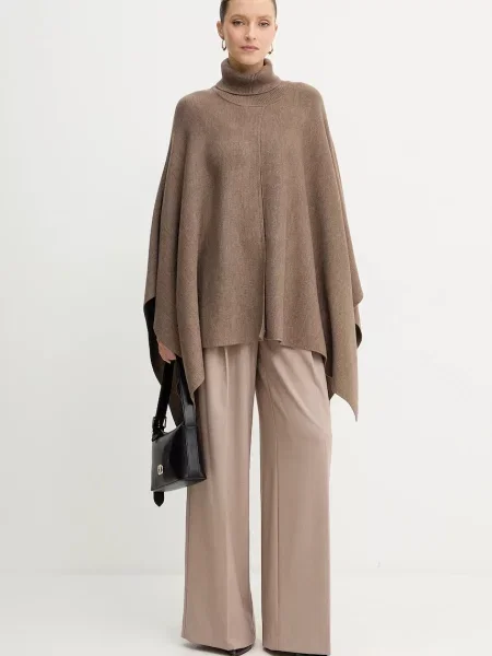 Пончо з додаванням вовни BOSS легке коричневий