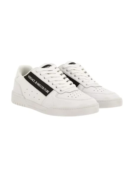 Sneakersy Versace Jeans Couture skórzane z nadrukiem białe