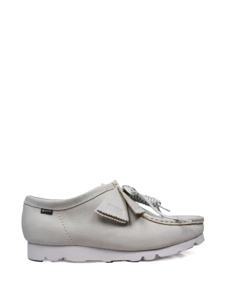 Botine Clarks Originals cu șireturi din piele alb