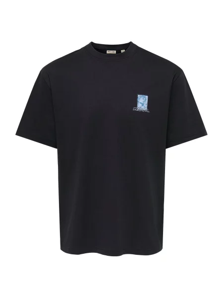 Only & Sons Tricou ONSZEUS albastru regal / albastru deschis negru