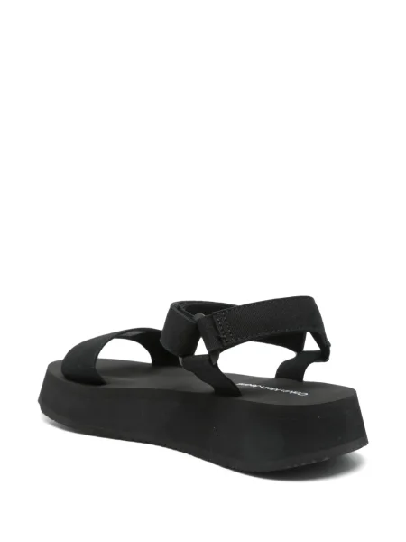 Sandale Calvin Klein Jeans din canvas negru