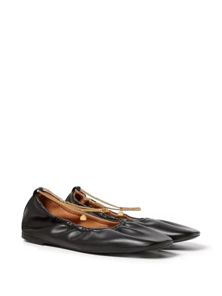 Balerini Stella Mccartney cu bretele negru