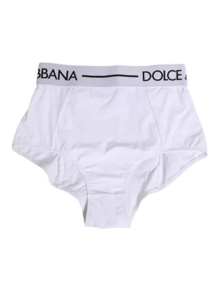 Majtki Dolce And Gabbana z logo białe