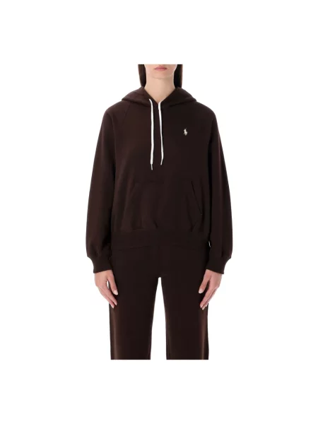 Bluza z kapturem Polo Ralph Lauren brązowa