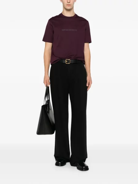 Μπλούζα Emporio Armani με σχέδιο μωβ