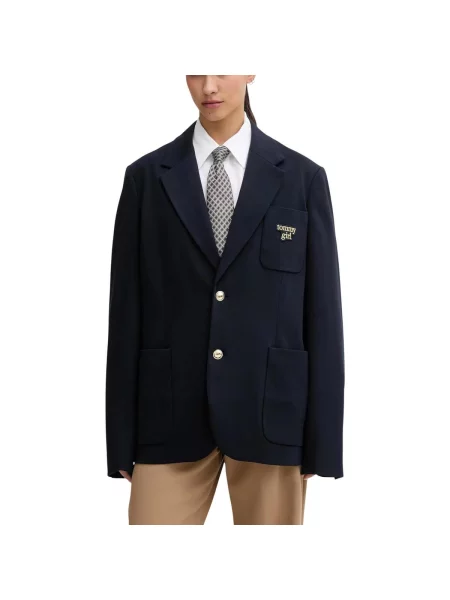 Tommy Jeans Blejzr námořnická modř / zlatá modré