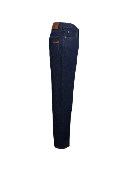 Blugi drepți Zegna albastru