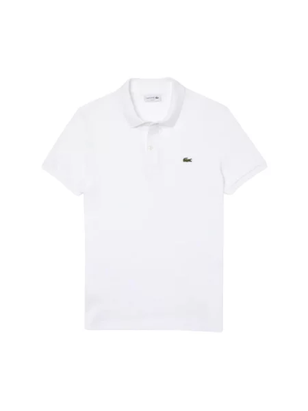 Koszulka polo o kroju slim fit z czystej bawełny Lacoste biała