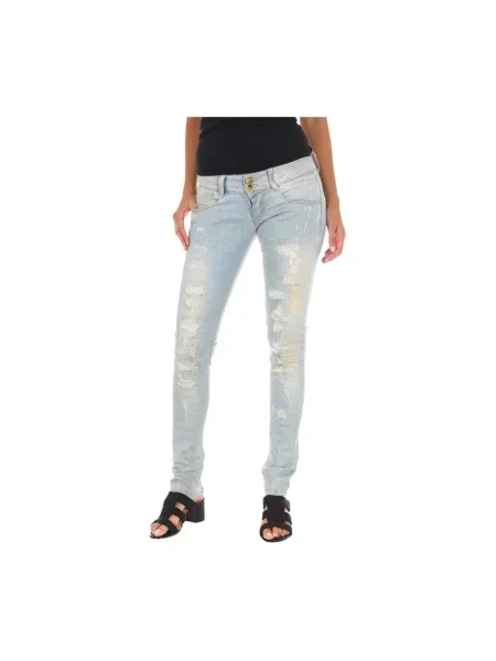 Skinny jeansy skinny Met niebieskie