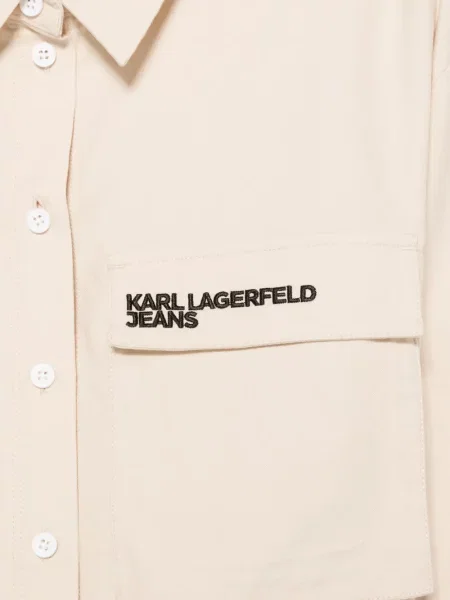 Дънкова риза Karl Lagerfeld Jeans бродирана