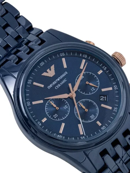 Ceas Emporio Armani cu autograf albastru