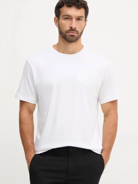 Тениска Just Cavalli с принт бяло