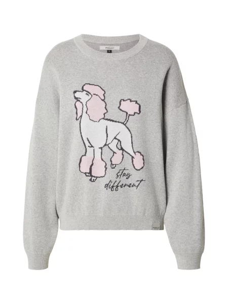 Iriedaily Pulover Rudy gri / rosé / negru alb