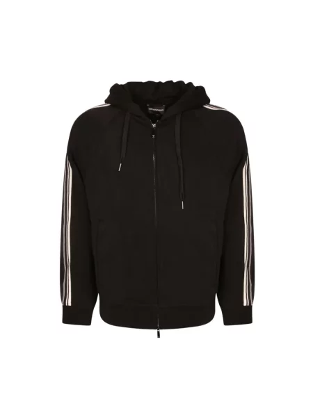 Bluza z kapturem Emporio Armani z kapturem czarna