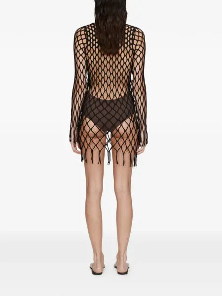 Rochie mini Christopher Esber tricotate de costum maro