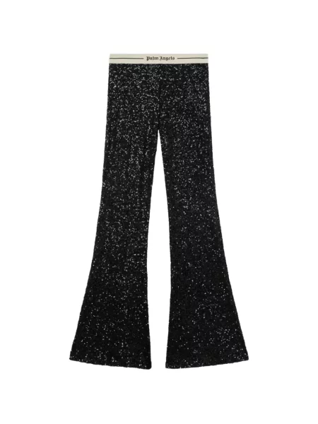 Pantaloni Palm Angels cu paiete negru