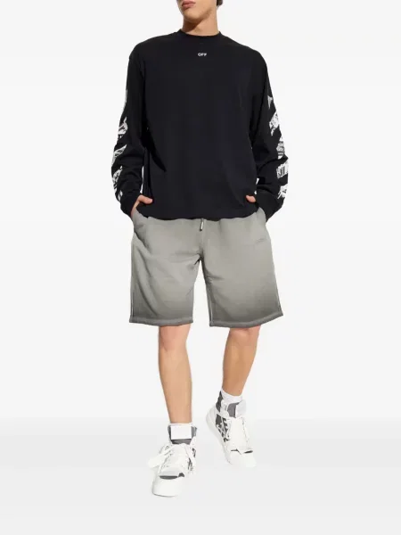 Tricou Off-white lung alb