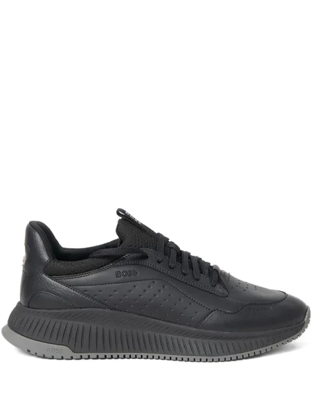 Sneakerși Boss cu șireturi din dantelă negru