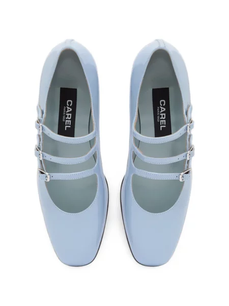 Pantofi cu toc Carel Paris cu bretele albastru