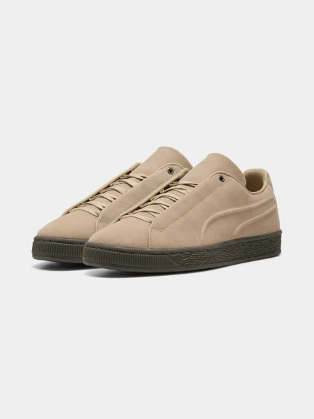 Замшевые кеды Puma бежевые
