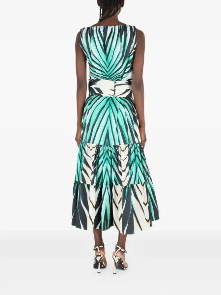 Rochie midi Roberto Cavalli până la genunchi de costum albastru