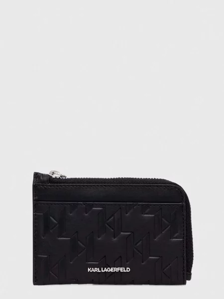 Кожен портфейл Karl Lagerfeld черно