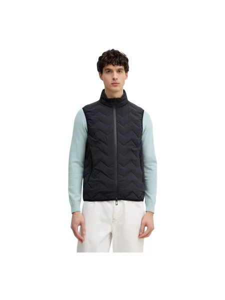 Kamizelka Emporio Armani w jodełkę niebieska