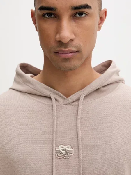 Filling Pieces kapucnis melegítőfelső férfi viszkózzal Knit Hoodie bézs