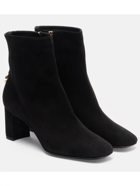 Cizme scurte Dolce&gabbana din piele de căprioară negru