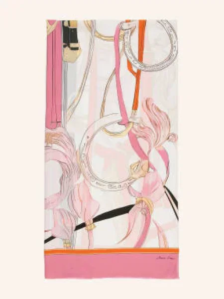 Marc Cain Hedvábný Šátek cashmere rose růžový