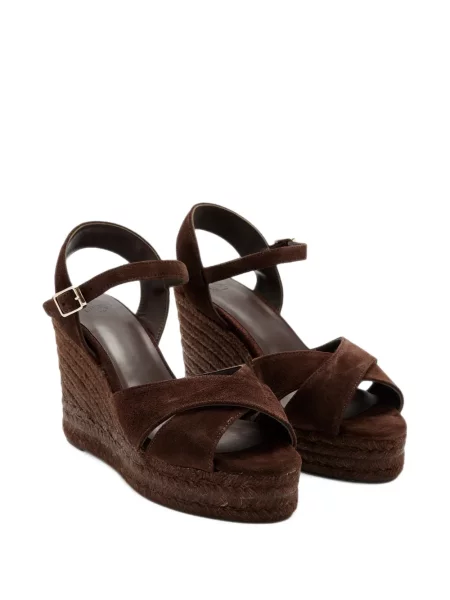 Espadrile Castaner din piele de căprioară maro