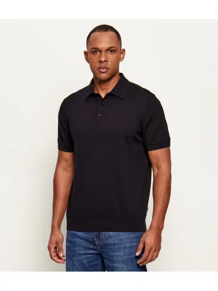 Armani Exchange Tenisz póló fekete
