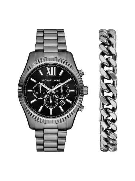 Hodinky a náramek Michael Kors stříbrná