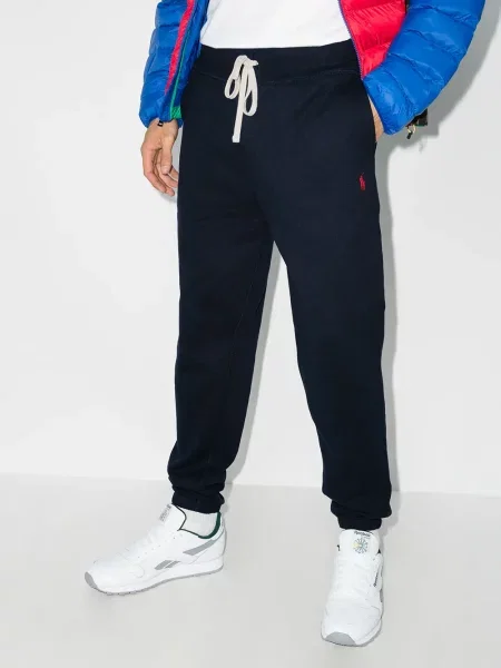 Siuvinėtos juosmuo kelnės Polo Ralph Lauren juoda