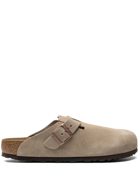 Saboți Birkenstock din piele de căprioară