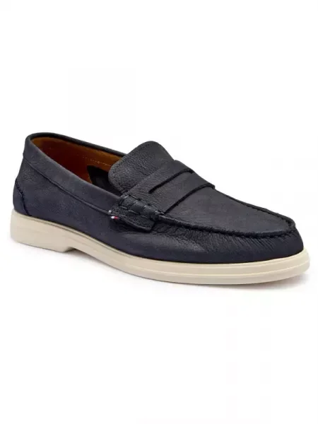 Tommy Hilfiger Bőr loafer cipők kék