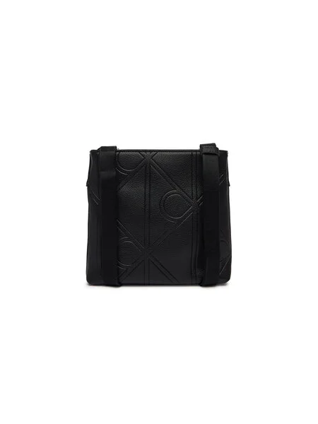 Ľadvinka Calvin Klein Emblem Emboss Slim Flatpack čierna