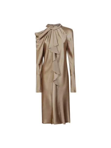 Jedwabna sukienka Alberta Ferretti szara