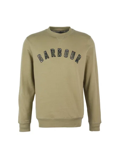 Bluza nierozpinana Barbour z okrągłym dekoltem klasyczna zielona