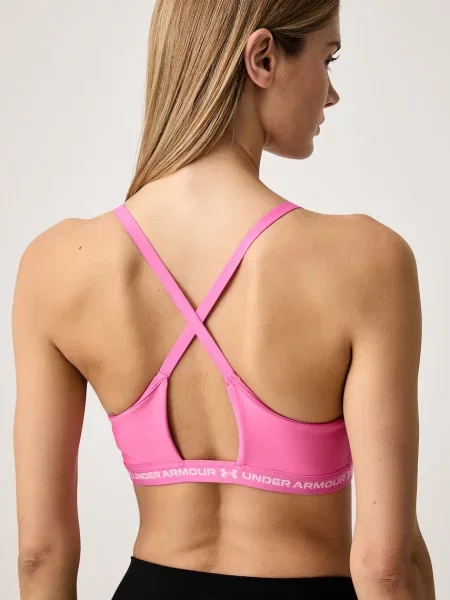 Under Armour športová podprsenka Crossback Low ružová