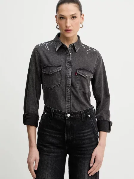 Levi's® дънкова риза Western Черен сиво