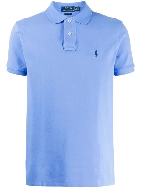 Поло тениска Polo Ralph Lauren бродирана синьо