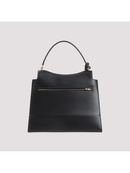 Lniana torebka Balenciaga czarna