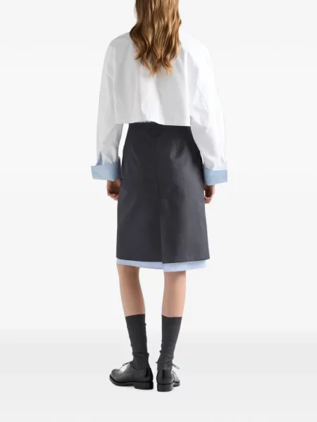 Pantaloni chino Prada alb