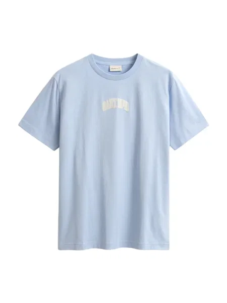 GANT Tricou albastru porumbel alb