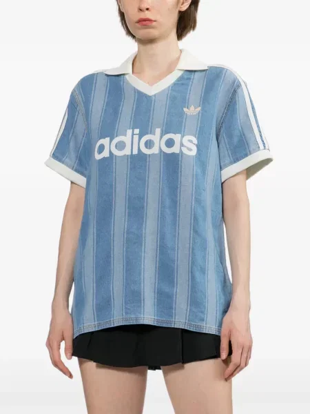 Tricou Adidas din jerseu albastru