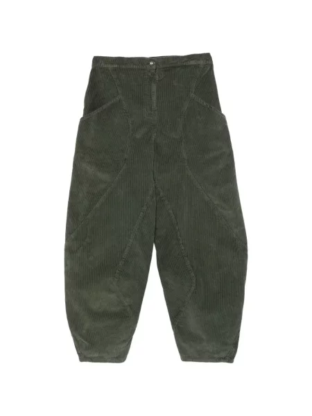 Pantaloni Henrik Vibskov de catifea cord verde