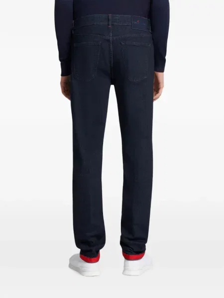 Blugi Kiton cu 5 buzunare albastru