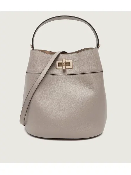 Furla Bőr válltáska FURLA AMELIA M bézs