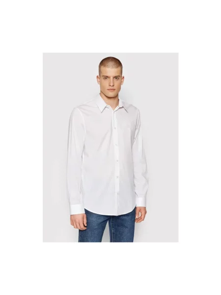 Koszula slim fit Guess ze stretchu biała
